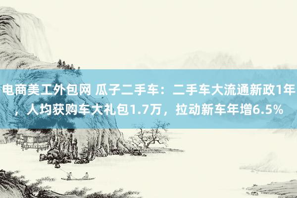 电商美工外包网 瓜子二手车：二手车大流通新政1年，人均获购车大礼包1.7万，拉动新车年增6.5%